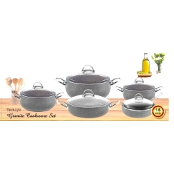 Набор кастрюль Oncu SHA-00006637, гранит, серый, 20/24/28/30 см, 16 шт