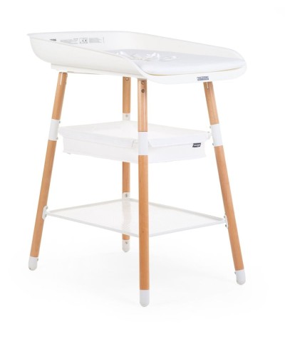 Stol çarpayı / manej üçün Childhome Evolux Natural White, bələmək üçün