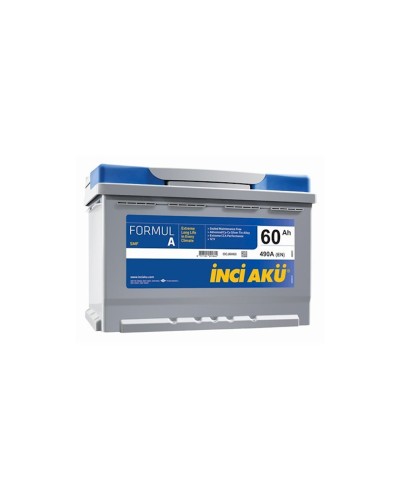 Avtomobil akkumulyatoru İnci Akü, 60Ah, 490A, 12V, L+
