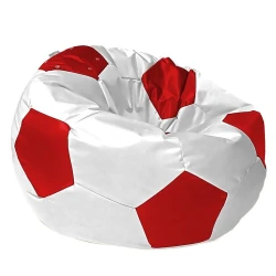 Пуфик DTOL003, белый/красный, 70x70 см