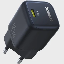 Сетевое зарядное устройство Baseus PicoGo GaN6 Pro Fast Charger 1C 45W, Черный Сетевое зарядное устройство Baseus PicoGo GaN6 Pro Fast Charger 1C 45W, Черный