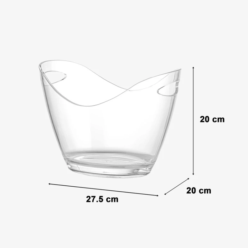 Миска Limon BHD2016004, акрил, прозрачный, 20х27.5 см