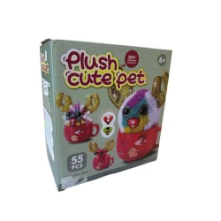 Набор для творчества DIY Plush Cute Pet 116ÇUF, 55 предметов, красный, 25х20 см, 6+ лет Набор для творчества DIY Plush Cute Pet 116ÇUF, 55 предметов, красный, 25х20 см, 6+ лет