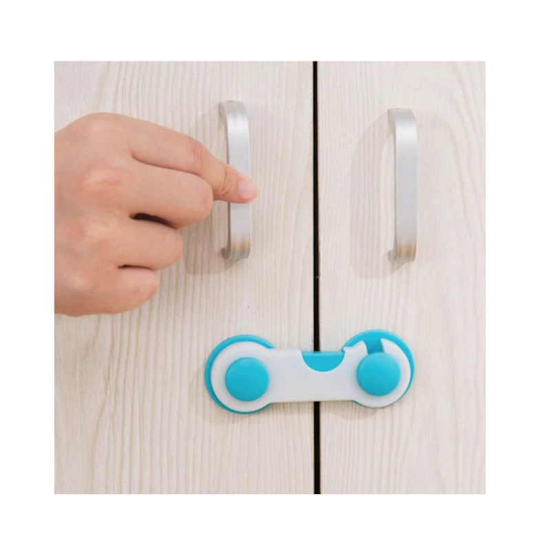 Замок универсальный, 9x3 см, пластик, синий