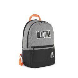 Школьный рюкзак Benetton 03857 серый/черный