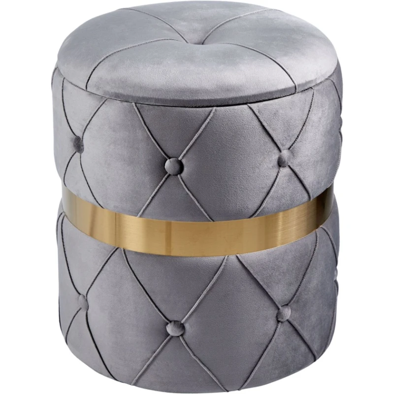 Пуфик 35, ткань, серый, 40x35x35 см Пуфик 35, ткань, серый, 40x35x35 см