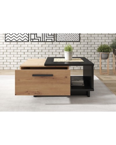 Jurnallıq masa Ev Plus ev_12116043, LDSP, qəhvəyi, qara, 90x60x40 sm