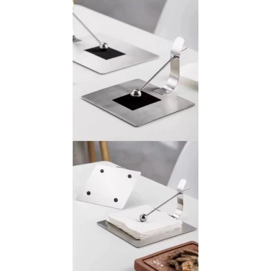 Salfet qabı gümüşü, paslanmayan polad