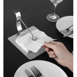 Salfet qabı gümüşü, paslanmayan polad