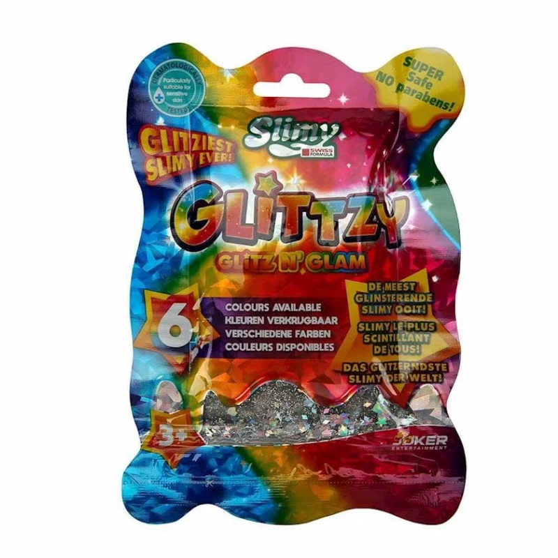 Слайм Slimy Glittzy с блёстками, 90 г, товар в ассортименте Слайм Slimy Glittzy с блёстками, 90 г, товар в ассортименте
