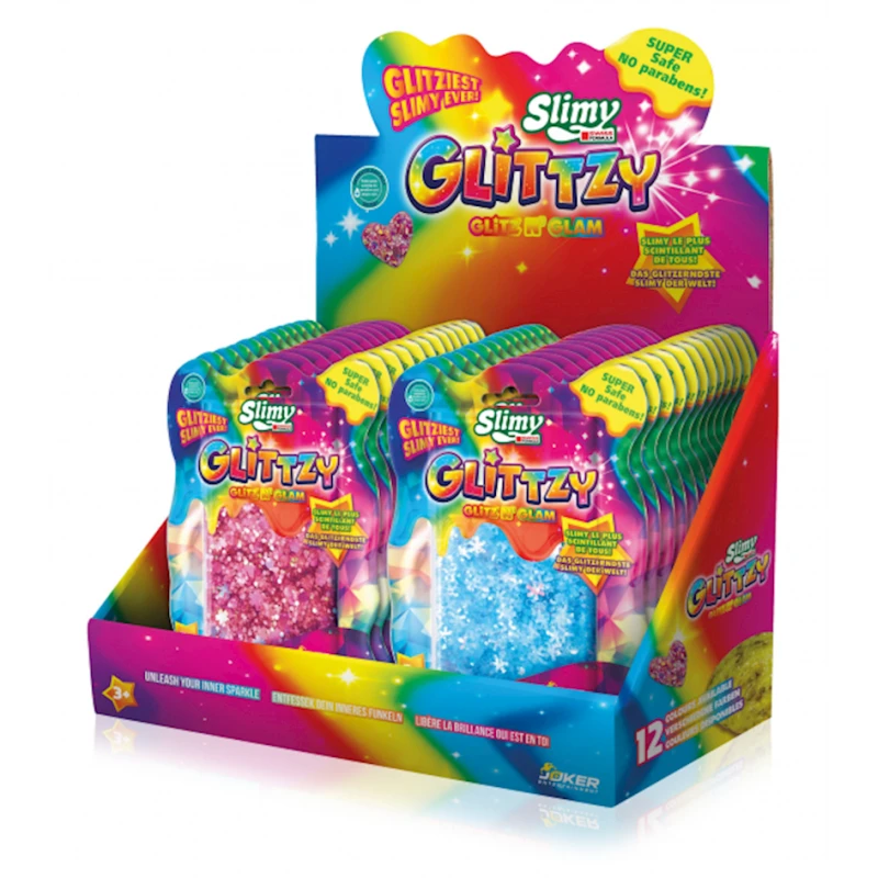 Слайм Slimy Glittzy с блёстками, 90 г, товар в ассортименте Слайм Slimy Glittzy с блёстками, 90 г, товар в ассортименте