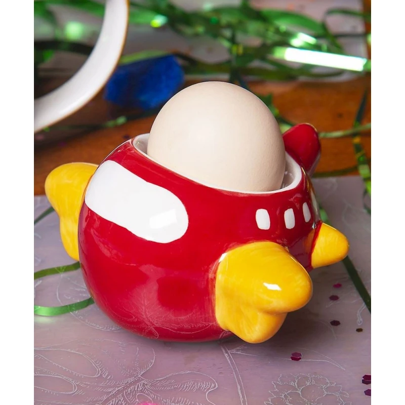 Подставка для яиц Hom-me Aviator, керамика, 8 см, красная