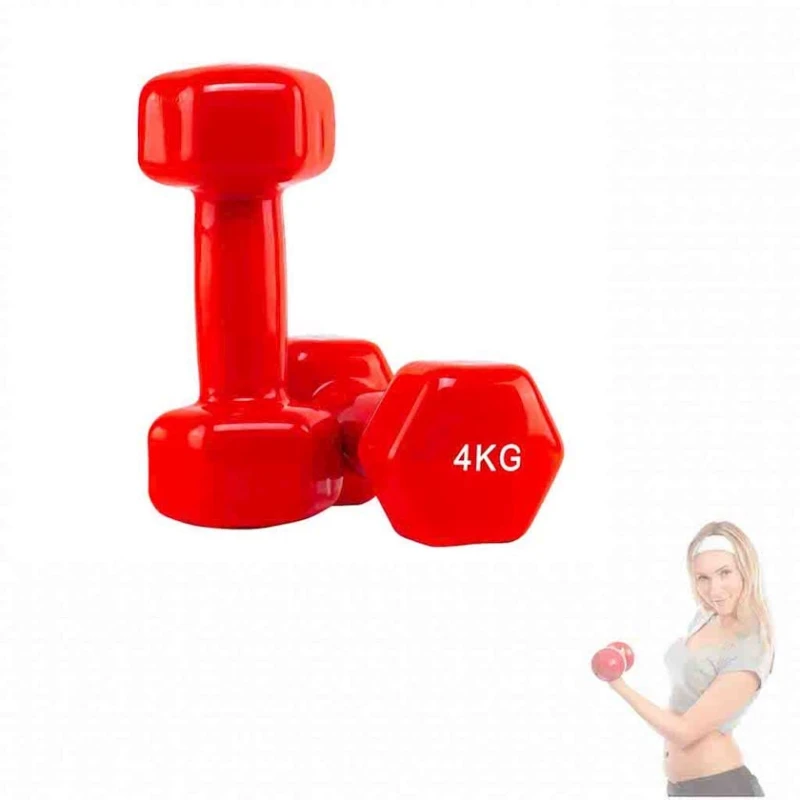 Гантели для аэробики 655334430, красный, 4 x 4 кг