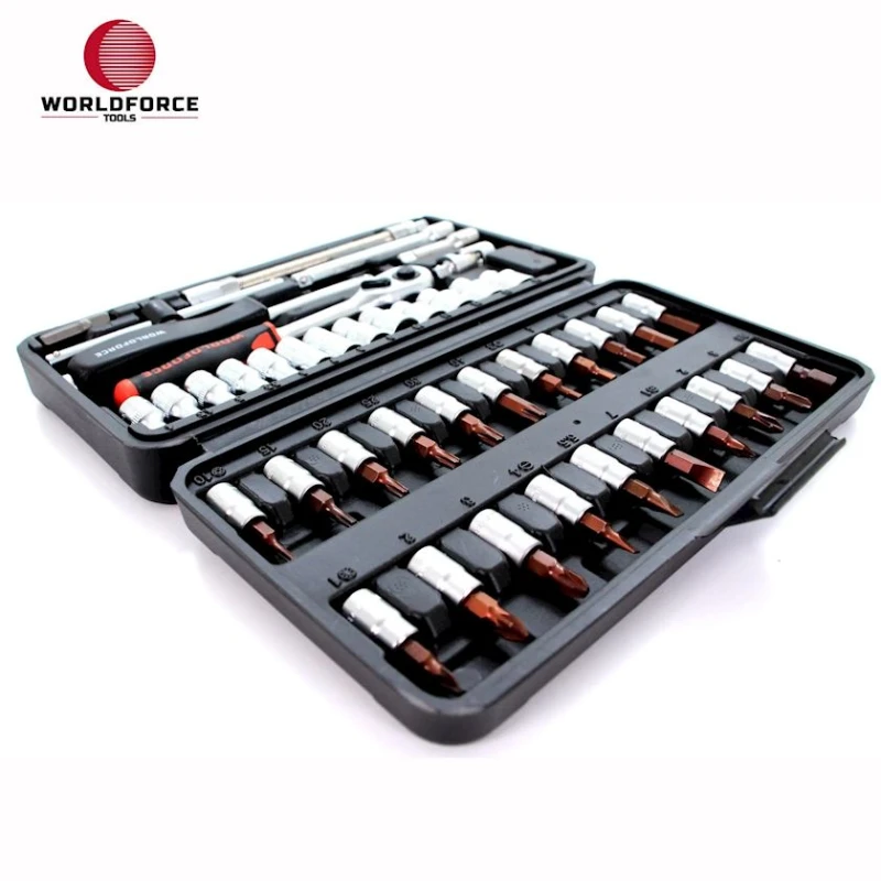 Avtomobil üçün əl aləti dəsti WorldForce 11502, 46 parça 1/4''