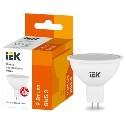Светодиодная лампа IEK MR16 GU5.3 9W 3000K