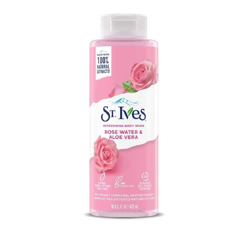 Duş geli St.Ives Rose Water & Aloe Vera 473 ml Duş geli St.Ives Rose Water & Aloe Vera 473 ml
