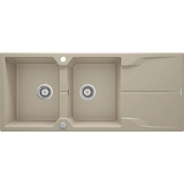 Кухонная мойка Deante Andante ZQN_7213, гранит, бежевая, 116x50x22.4 см