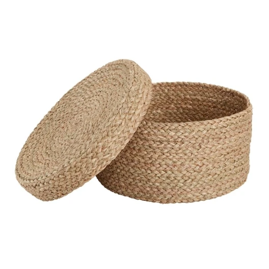 Корзина плетеная JYSK Fritlev, водоросли, бежевый, 29х15 см