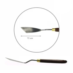 Мастихин Rosa Talent Classic, нержавеющая сталь/дерево, особенный, 7 см, № 62