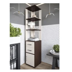 Stellaj 3563_L-M 2StellajPenalUgolDoorWhVen, 35x35x170,5 sm, LDSP, qəhvəyi Stellaj 3563_L-M 2StellajPenalUgolDoorWhVen, 35x35x170,5 sm, LDSP, qəhvəyi