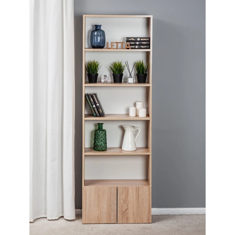 Стеллаж Letta , бежевый, ЛДСП, 181x60x24 см