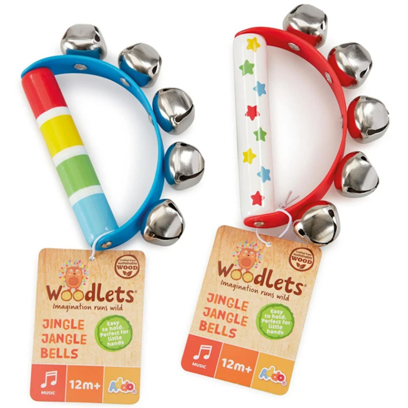 Музыкальный инструмент Addo 312-16157-B Woodlets Jingle Jangle Bells, товар в ассортименте Музыкальный инструмент Addo 312-16157-B Woodlets Jingle Jangle Bells, товар в ассортименте