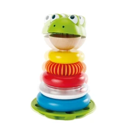 Пирамидка Hape Mr. Frog Stacking Rings, 7 шт, разноцветный Пирамидка Hape Mr. Frog Stacking Rings, 7 шт, разноцветный