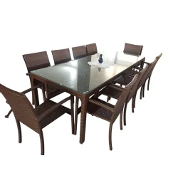 Комплект садовой мебели Zili Rattan Tokio, на 10 человек, коричневый Комплект садовой мебели Zili Rattan Tokio, на 10 человек, коричневый