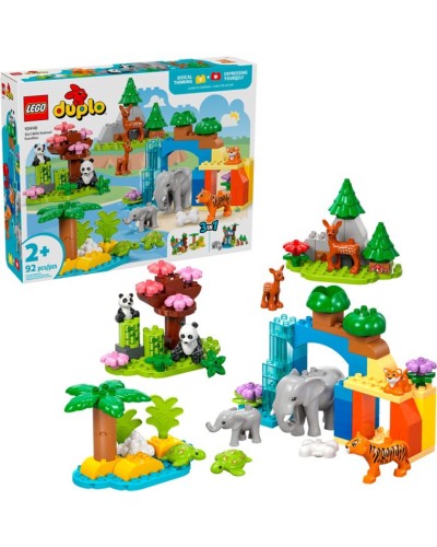 Konstruktor LEGO DUPLO 10446 3in1 Wild Animals Families, 92 element