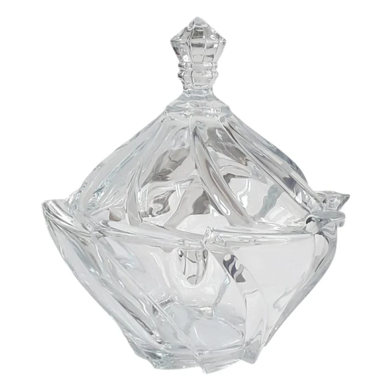 Конфетница Sakura glass Eleanor 188010, стекло, прозрачная, 18x21 см