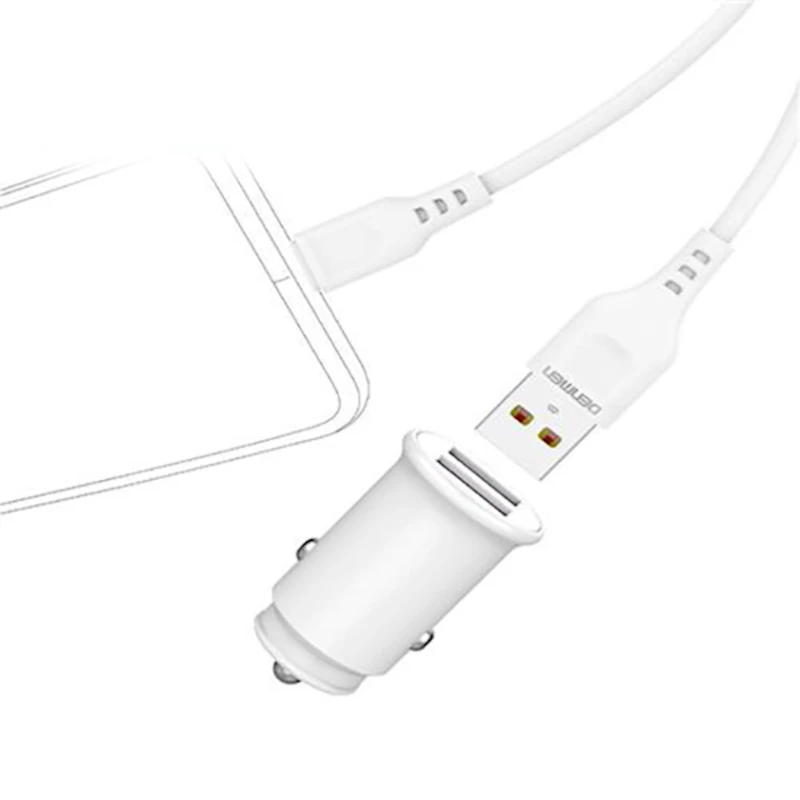 Автомобильное зарядное устройство Denmen DZ01L White Автомобильное зарядное устройство Denmen DZ01L White