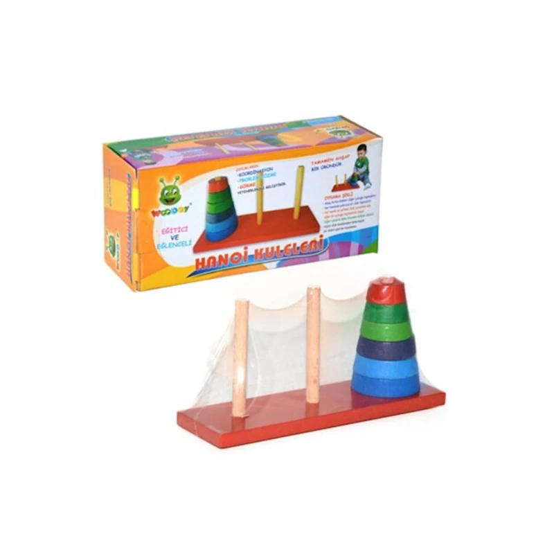 Пирамидка Karsan Hanoi Kuleleri, дерево, разноцветный Пирамидка Karsan Hanoi Kuleleri, дерево, разноцветный