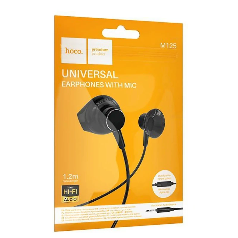 Проводные наушники Hoco M125 Black