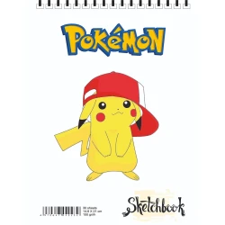 Bloknot Sketchbook P18 Pokemon A5, 30 vərəq, ağ