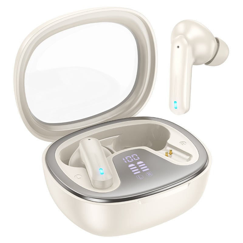 Беспроводные наушники Hoco Shadow EQ6 Milky White и подарок Hoco C104A Headphone White Беспроводные наушники Hoco Shadow EQ6 Milky White и подарок Hoco C104A Headphone White