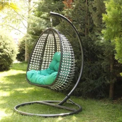 Подвесные качели Evalar, черные/зеленые