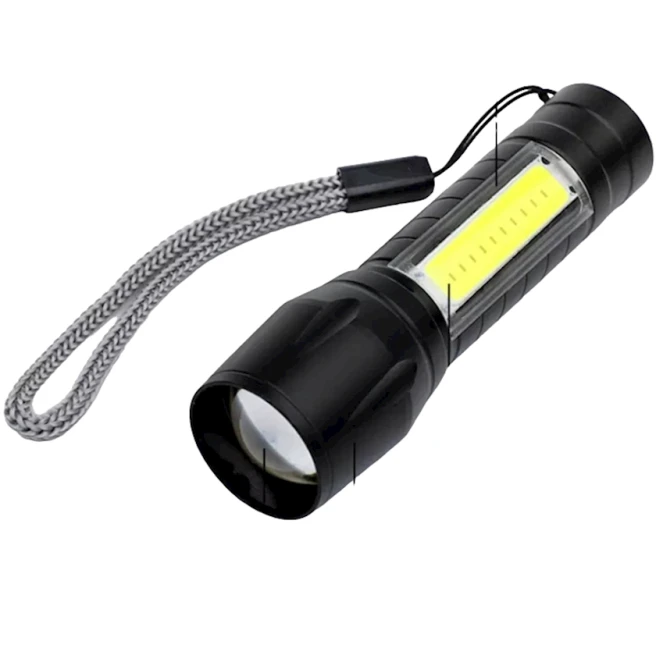 Ручной фонарь COB-511, 200 лм, черный Ручной фонарь COB-511, 200 лм, черный