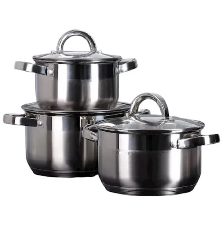 Набор кастрюль Vicalina VL-485, нержавеющая сталь, серебристый,, 22/24/26 см, 3 предмета Набор кастрюль Vicalina VL-485, нержавеющая сталь, серебристый,, 22/24/26 см, 3 предмета