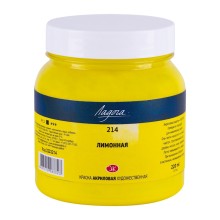Akril boyalar Ладога, limon rəngi, N 214, 220 ml