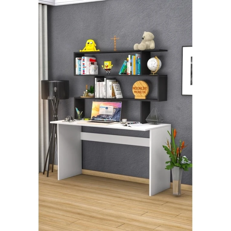 Kompüter masası Art Mebel Art_Komp_Masası 202, ağ, 170x120x45 sm