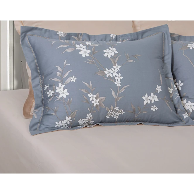 Комплект постельного белья Артпостель Арлет, пододеяльник 200x220 см, простыня 260x240 см, наволочка 50x70/70x70 см, евро, мако-сатин, серый/бежевый