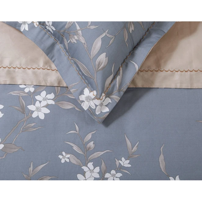 Комплект постельного белья Артпостель Арлет, пододеяльник 200x220 см, простыня 260x240 см, наволочка 50x70/70x70 см, евро, мако-сатин, серый/бежевый