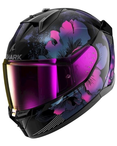 Motosikl dəbilqəsi Shark D-Skwal 3 Mayfer Black-Purple KVX (HE0926EKVXM)