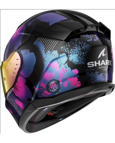 Motosikl dəbilqəsi Shark D-Skwal 3 Mayfer Black-Purple KVX (HE0926EKVXM)