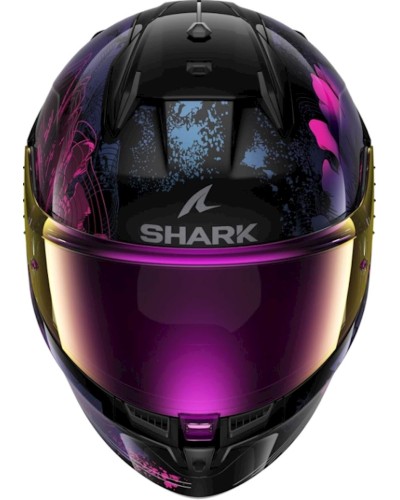 Motosikl dəbilqəsi Shark D-Skwal 3 Mayfer Black-Purple KVX (HE0926EKVXM)