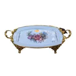 Фруктовница 44x22x9 см, керамика, золотистый Фруктовница 44x22x9 см, керамика, золотистый