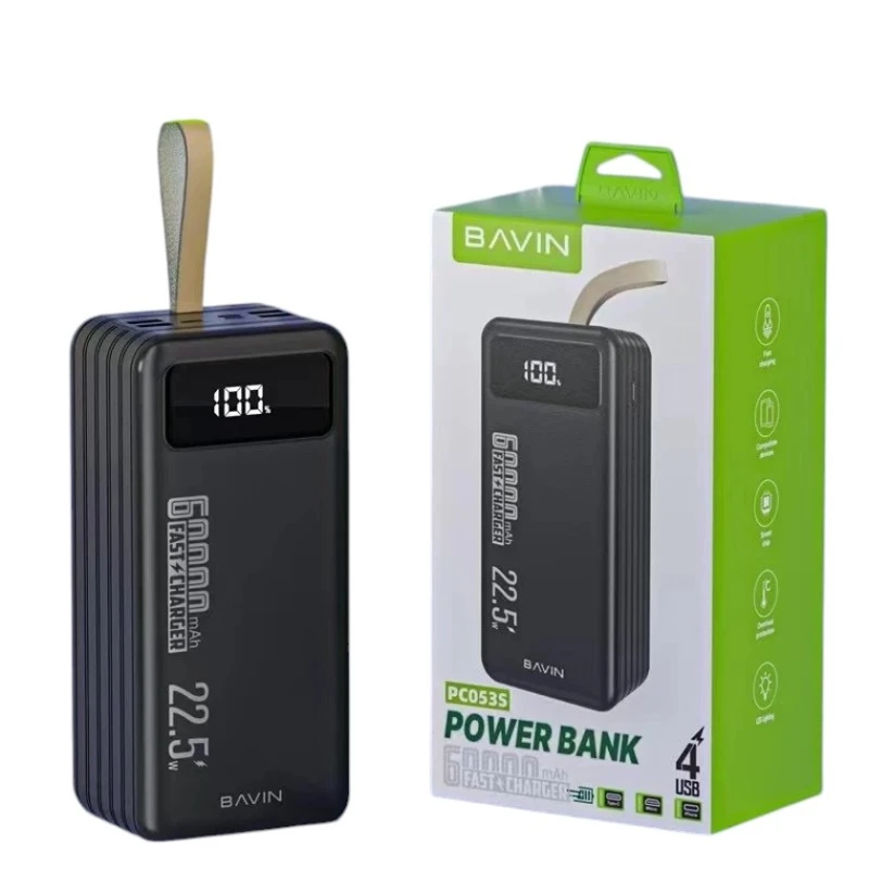 Внешний аккумулятор Bavin PC053 60000 mAh Black Внешний аккумулятор Bavin PC053 60000 mAh Black