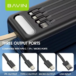 Внешний аккумулятор Bavin PC053 60000 mAh Black