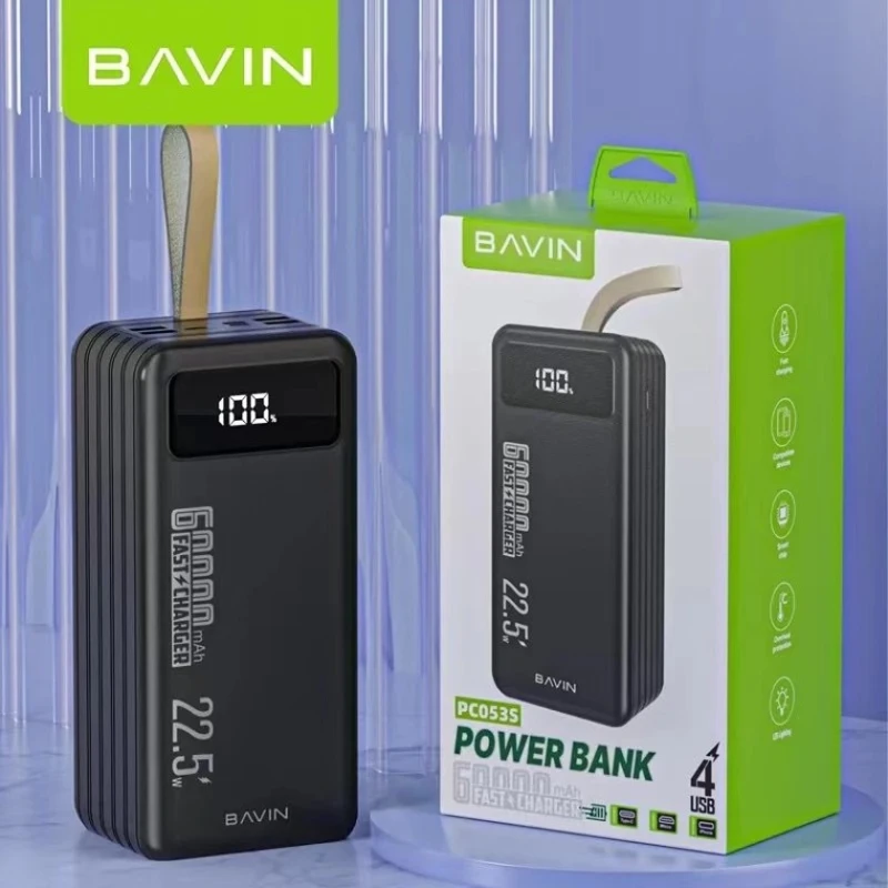 Внешний аккумулятор Bavin PC053 60000 mAh Black Внешний аккумулятор Bavin PC053 60000 mAh Black