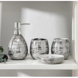 Стакан для зубной щетки 20259020, керамика, серый Стакан для зубной щетки 20259020, керамика, серый